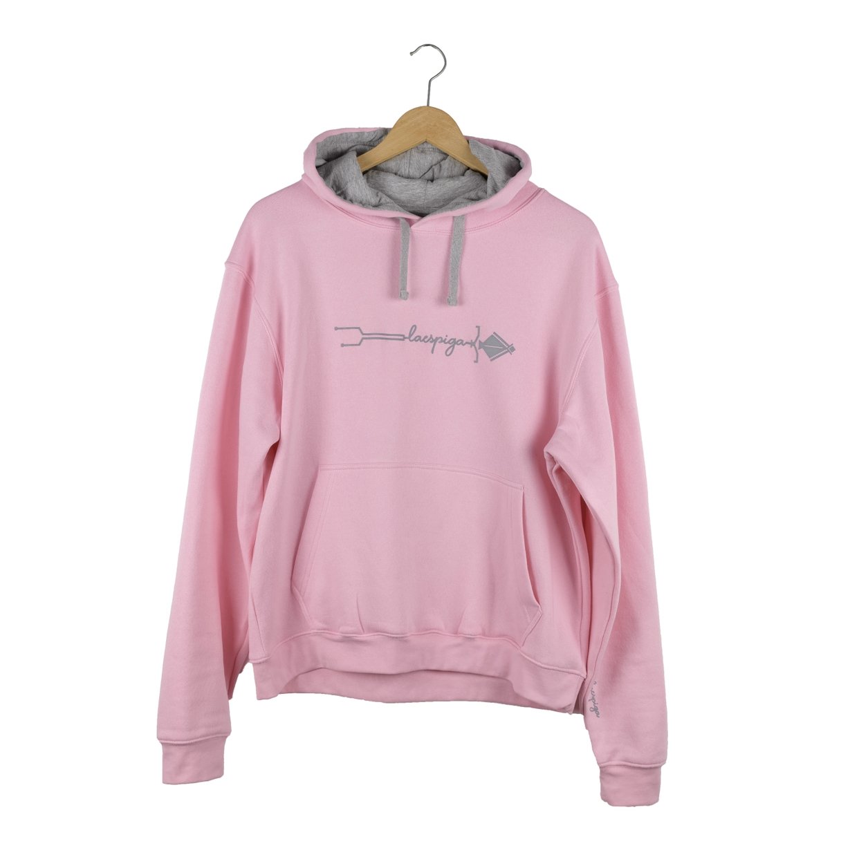 Sudadera para Chica bicolor con capucha Rosa Palo Gris La Espiga